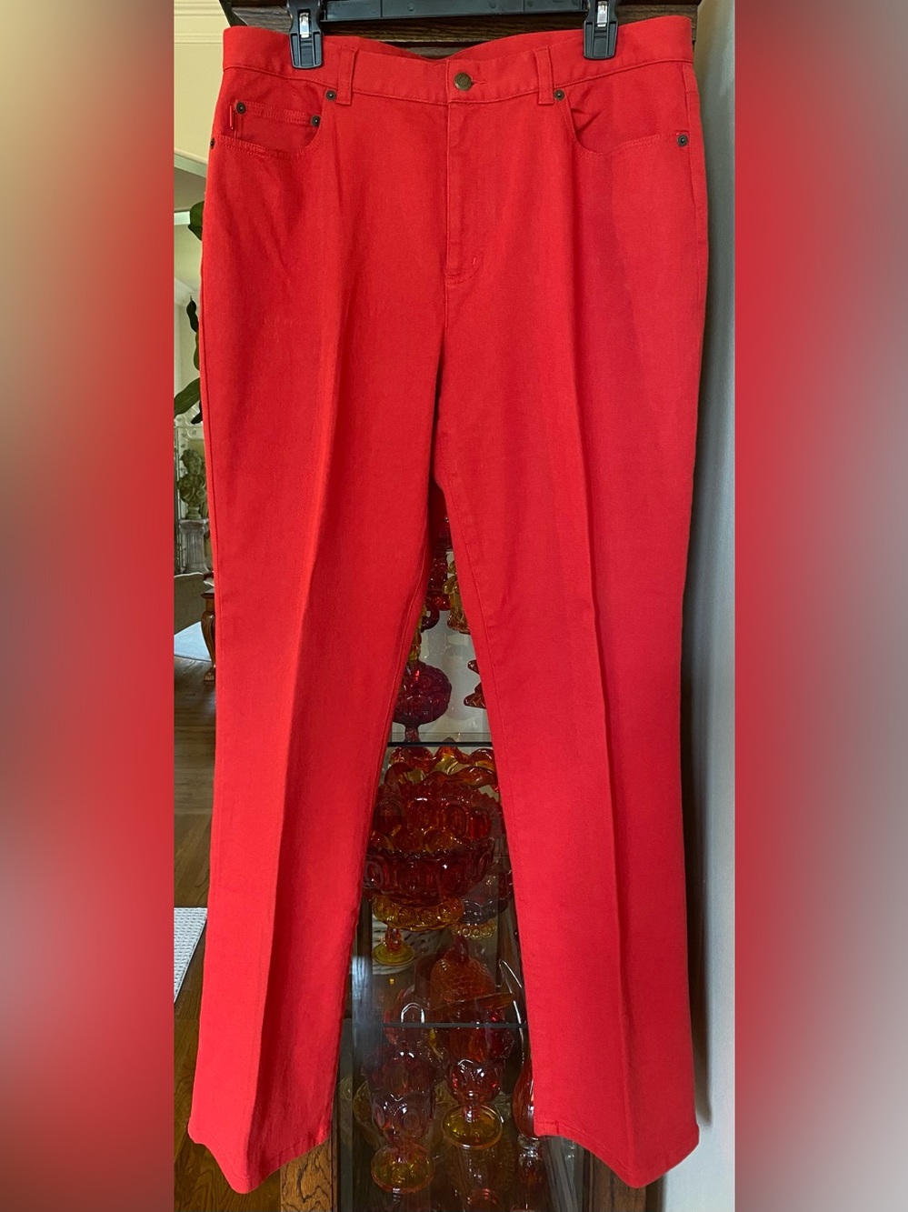 Polo by Ralph Lauren Women’s Red Straight-Leg Jeans 14